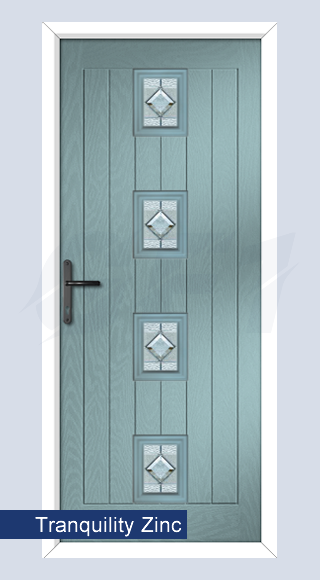 Tranquility Zinc composite door glass