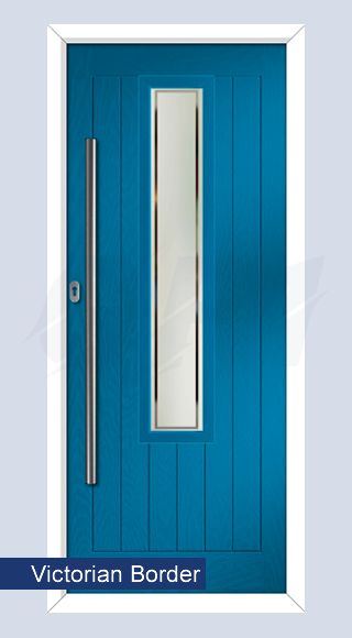 Victorin Border composite door glass